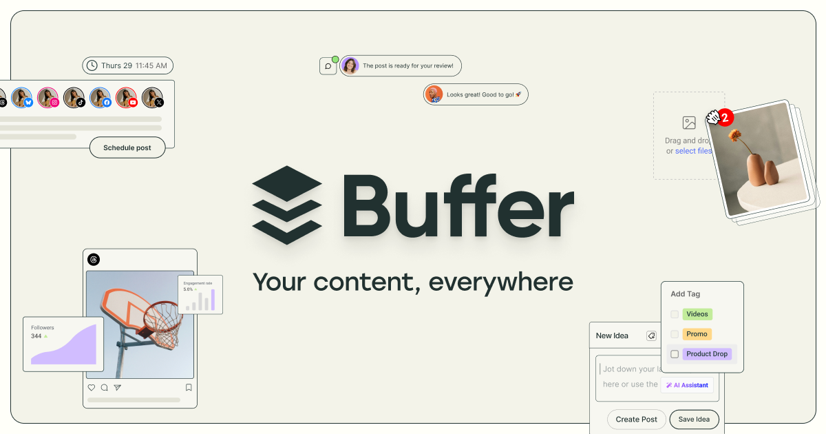 Buffer official homepage preview image
